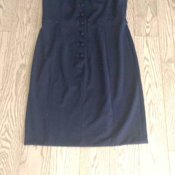 dark blue button down dress by Calvin Klein - Picture 3 of 13